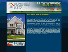 Tablet Screenshot of platinumreos.com